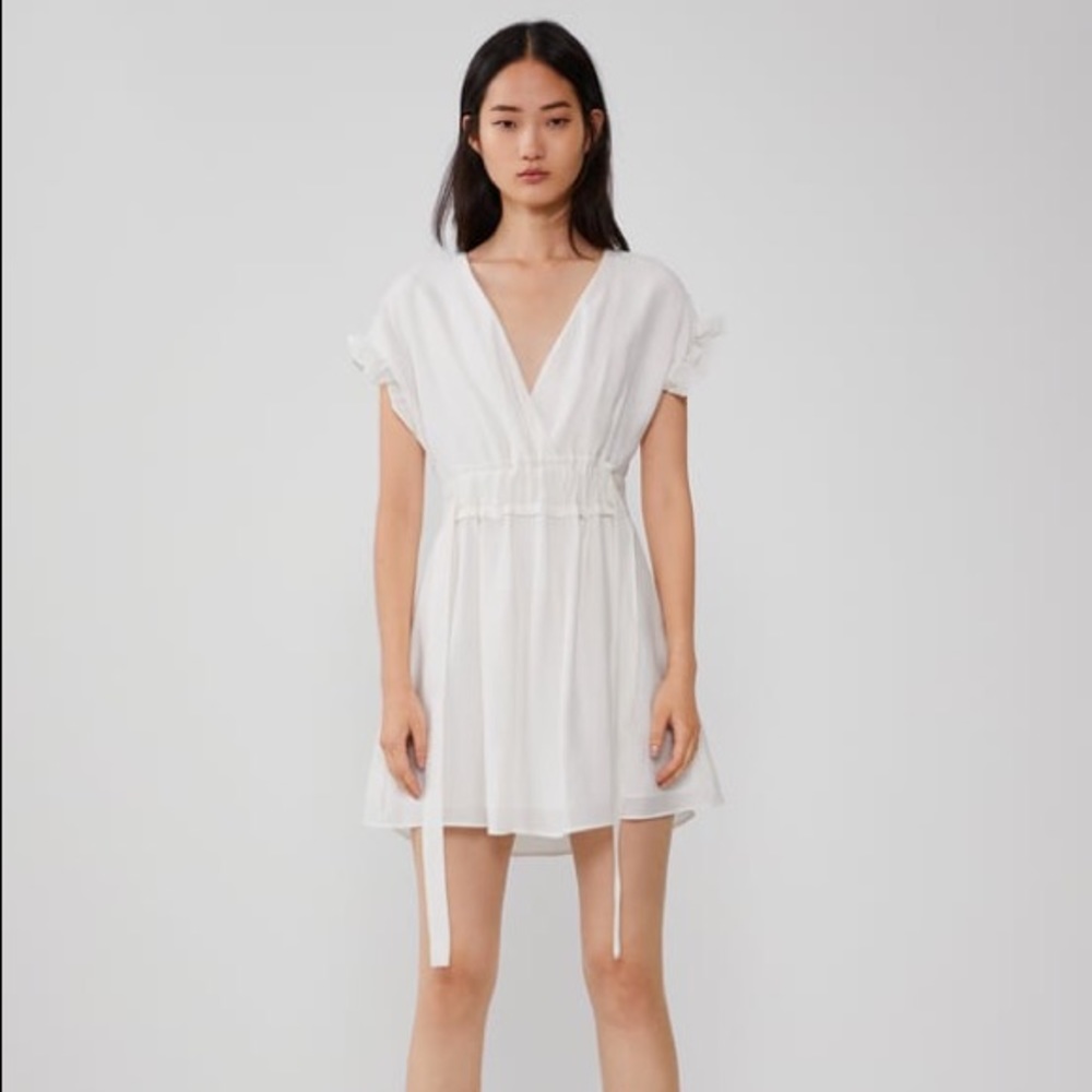 Zara tie waist dress